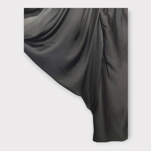 Zara Satin Effects One Shoulder Cape Sleeve Mini Dress XS - Picture 3 of 5